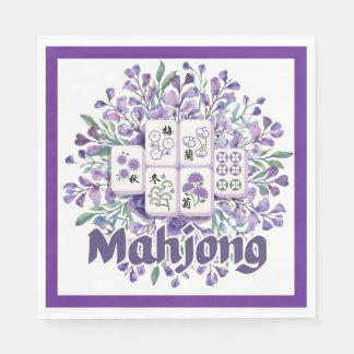 Guardanapo De Papel Azulejos de Mahjong Roxos