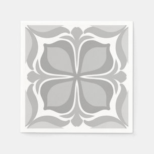 Guardanapo De Papel Azulejos geolétricos neutros