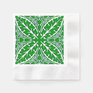Guardanapo De Papel Azulejos marroquinos - esmerald verde e branco