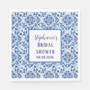 Guardanapo De Papel Azulejos Portugueses Azuis Bridal shower Mediterrâ
