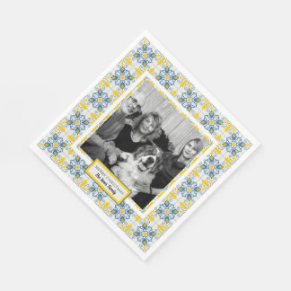 Guardanapo De Papel Azulejos portugueses Foto do Natal da família