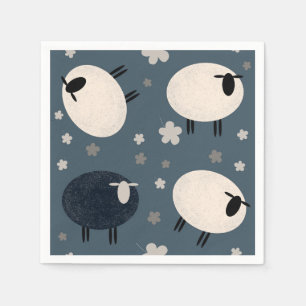Guardanapo De Papel Baa Baa Black Sheep