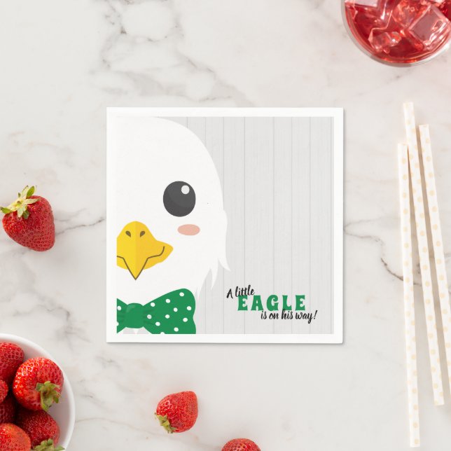 Guardanapo De Papel Baby Boy Eagle Chá de fraldas Verde Napkins (Insitu)