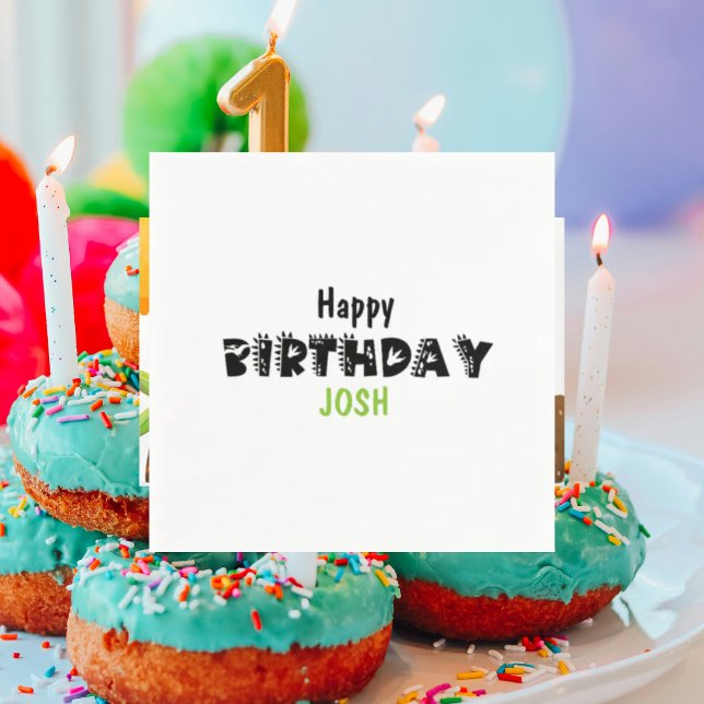 Guardanapo De Papel Baby Dinosaur Personalizado Festa de aniversário (Criador carregado)