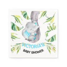 Baby Elephant Chá de fraldas Birthday Boy