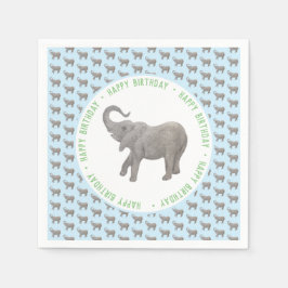 Guardanapo De Papel Baby Elephant Light Birday