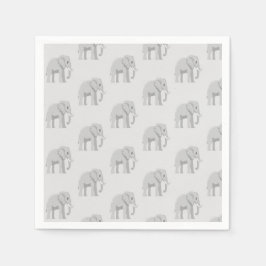 Guardanapo De Papel Baby Elephant Whimsical Pattern Birthday Napkins
