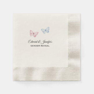 Guardanapo De Papel Baby Gender Reveal Butterflies 7-in