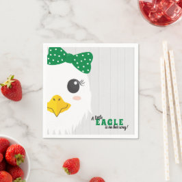 Guardanapo De Papel Baby Girl Eagle Green Chá de fraldas Napkins