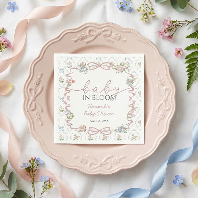Guardanapo De Papel Baby in Bloom Baby Shower  (Criador carregado)