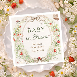 Guardanapo De Papel Baby in Bloom Wildflower Bow Baby Shower