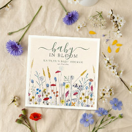 Guardanapo De Papel Baby in Bloom Wildflower Meadow Baby Shower