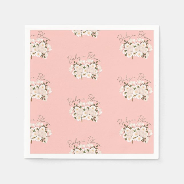 Guardanapo De Papel Baby in Bloom Wrapping Paper for Baby Shower (Frente)