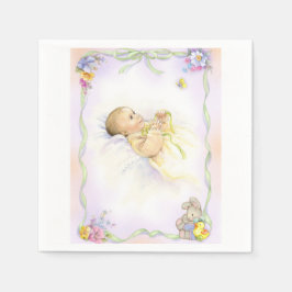 Guardanapo De Papel Baby infant baptism christening design