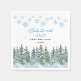 Guardanapo De Papel Baby It's Cold Outside Winter Baby Shower