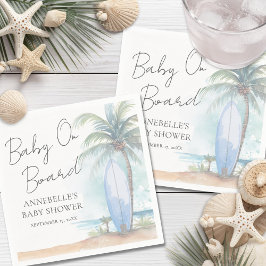 Guardanapo De Papel Baby On Board Beach Baby Shower