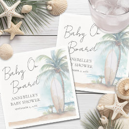 Guardanapo De Papel Baby On Board Beach Baby Shower
