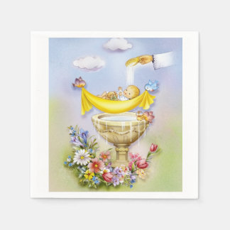 Guardanapo De Papel Baby or infant baptism ceremony napkins