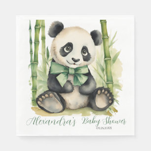 Guardanapo De Papel Baby Panda Bear Gênero Chá de fraldas neutro