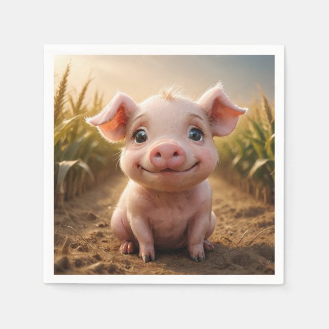 Guardanapo De Papel Baby Pig (Frente)