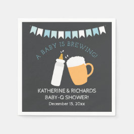 Guardanapo De Papel Baby-Q Baby está criando Chá de Garoto Napkin