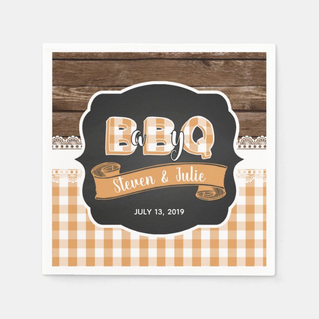 Guardanapo De Papel Baby Q Chá Napkin - Laranja (Frente)