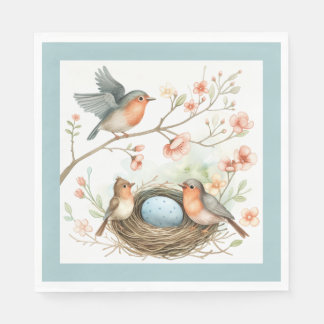 Guardanapo De Papel Baby Robin Celebration Napkins
