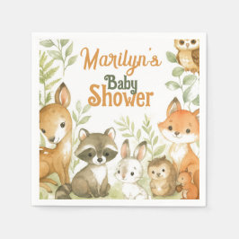 Guardanapo De Papel Baby Shower Cute Baby Animals