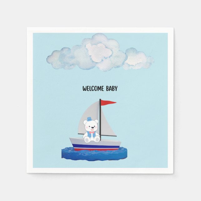 Guardanapo De Papel Baby Shower Paper Napkins (Frente)