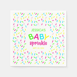 Guardanapo De Papel Baby Sprinkle Colorful Rainbow Sprinkles Chá
