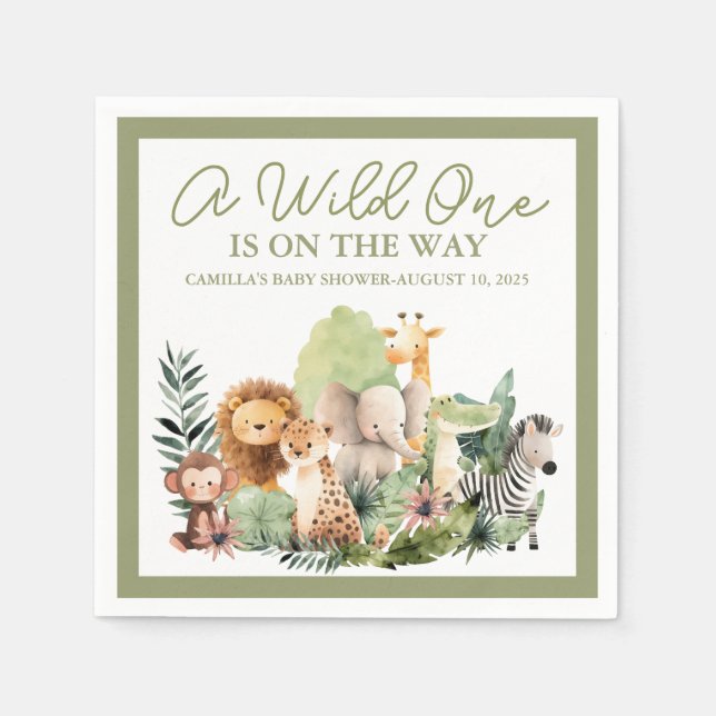 Guardanapo De Papel Baby Wild Animal Paper Napkin (Frente)