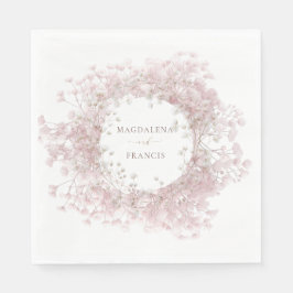 Guardanapo De Papel baby's breath floral frame wedding