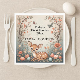 Guardanapo De Papel Baby's First Easter Woodland Animals Deer Spring 