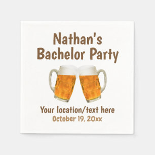 Guardanapo De Papel Bachelor Party Weding Beer Cheers