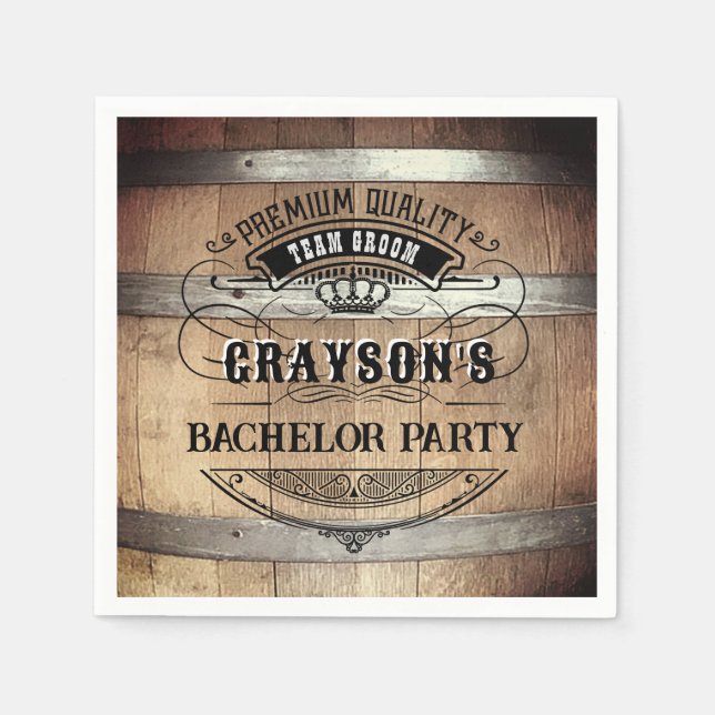 Guardanapo De Papel Bachelor Rustic Whiskey (Frente)