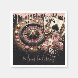 Guardanapo De Papel Bachelorette de Casino Personalizado de Luxo
