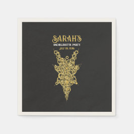 Guardanapo De Papel Bachelorette Dourada Mística Personalizada