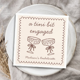 Guardanapo De Papel Bachelorette Espresso Martini, Um Tini Bit Envolvi