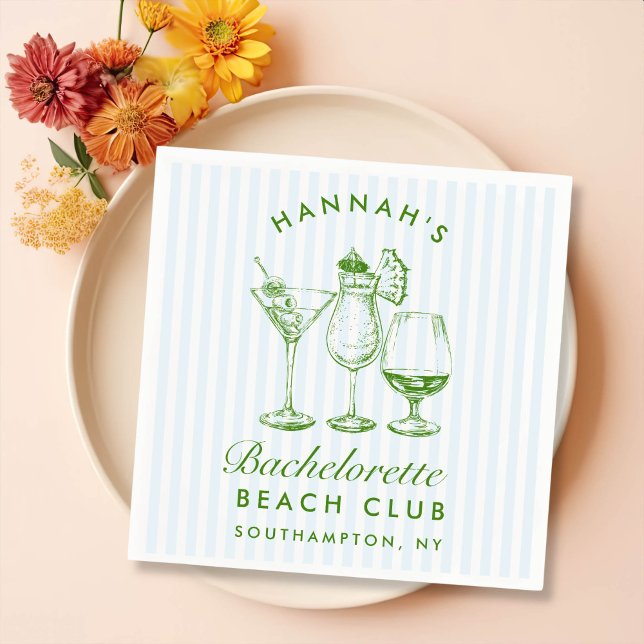 Guardanapo De Papel Bachelorette Moderna Papel Preto Napkins (Criador carregado)