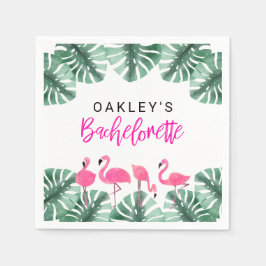 Guardanapo De Papel Bachelorette Tropical Flamingo, Rosa-Quente, OAKLE