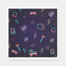 Guardanapo De Papel Bacia De Aniversário Do Neon Kids Pop