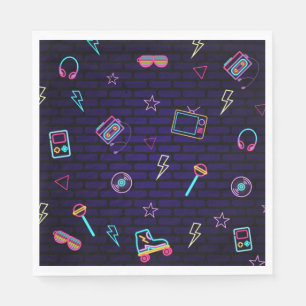 Guardanapo De Papel Bacia De Aniversário Do Neon Kids Pop
