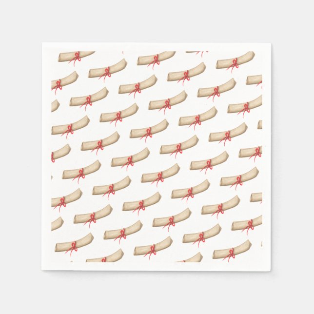 Guardanapo De Papel Bacia Hidrográfica Diploma Red Ribbon (Frente)