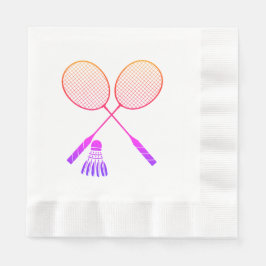 Guardanapo De Papel Badminton Rackets Shuttlecock Birdie Ombre