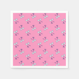 Guardanapo De Papel Badminton Racquet Pink