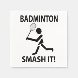 Guardanapo De Papel Badminton Smash It Jogador Esportivo Badminton