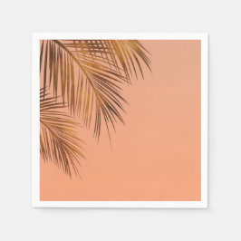 Guardanapo De Papel Bahama Breeze Bronze Palma Coral Pêssego Casamento