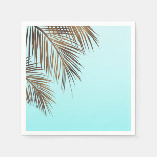 Guardanapo De Papel Bahama Breeze Copper Palm Aqua Sea Blue Weding