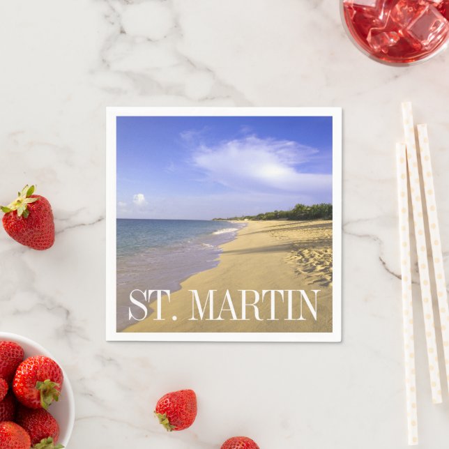 Guardanapo De Papel Baie Longue Bay Beach, Rua Martin. (Insitu)