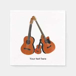 Guardanapo De Papel Baixo acústico da guitarra e Ukulele